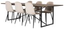Venture Design Padang & Polar spisegruppe Natur/beige 6 st stoler & bord 250 x 100 cm
