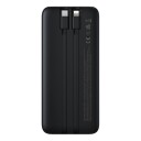 Baseus Lipow 10 000 mAh Powerbank 22,5W med Dobbel Innebygd Kabel og Skjerm Svart