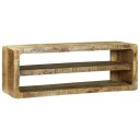  TV skap med hylle Brun 100 x 32 x 36 cm Massivt mangotre