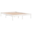 vidaXL Sengeramme hvit heltre 135x190 cm 4FT6 Double