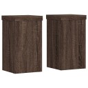  Plantestativer 2 stk brun eik 10x10x18 cm konstruert tre