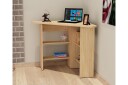 Oderzo Hjørneskrivebord 80 cm med Oppbevaringshyller - Natur