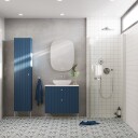 Dansani Match E+E Dusjhjørne Buet Sateng / 80x80cm Klart Glass