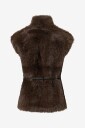 Gina Tricot   Vest av juksepels Faux Fur Vest   Brun