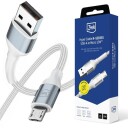 3mk Hyper Cable N SERIES USB A / MicroUSB 1m 5V/2,4A 12W / hvit