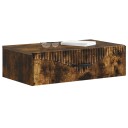 vidaXL Vegghengt Sidebord Røkt Eik 59 x 34,5 x 17 cm Konstruert tre