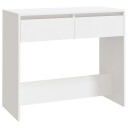 vidaXL Konsollbord hvit 89x41x76,5 cm stål