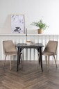 Venture Home   Spisegruppe Tempe med 2 stk stoler Night   Svart