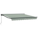  Markiseramme Grønn og hvit 300 x 250 cm Polyester med PU belegg