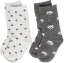 Mango 2 Pack Printed Socks   DARK GREY   94