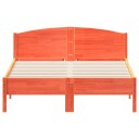  Sengeramme med hodegavl voksbrun 140x190 cm heltre furu 8721012427938