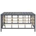 vidaXL Hagebord antrasitt 70x70x34 cm polyrotting