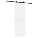 vidaXL Skyvedør med Hardware Sett Hvit 78x211 cm Solid Tre Furu