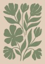 Modern Sage Flowers Plakat / 30x40