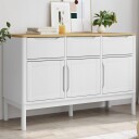  Skjenk FLORO hvit 114x43x74 cm heltre furu