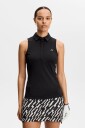 J. Lindeberg Dena Sleeveless Polo Black L