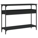  Konsollbord med hylle svart 100x29x75 cm konstruert tre 8721012194991