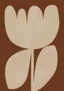 Beige Blossom Shapes Plakat Plakat / 100x150cm