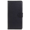 INCOVER Samsung Galaxy M12 Litchi Skinndeksel med Lommebok - Svart