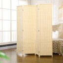 Skjerm 4 delt 180 x 180 cm romdeler laget av bambus sammenleggbar personvernskjerm romdeler for stue naturlig