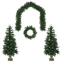 vidaXL Mini juletre 120 cm PVC og PE Grønn