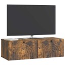  Vegghengt TV skap Røkt Eik 99 x 41 x 30 cm Konstruert tre