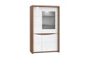 Vitrineskap Ajanel 94x159 cm   Brun | Hvit