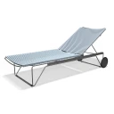 Houe Click Adjustable chaise longue Dusty Light blue. Frame: Grey