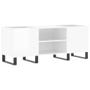  Hifi benk høyglans hvit 121x38x48 cm konstruert tre