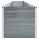 vidaXL Høybed galvanisert stål 400x80x77 cm grå