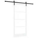 vidaXL Skyvedør med hardware-sett "ORKDAL" Hvit Solid Tre & Glass