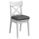  Seteputer 4 pcs Mørkegrå 40 x 40 x 12 cm stoff
