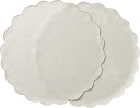 Ziczac   Scallopped dekkebrikke 2 stk 36 cm natur