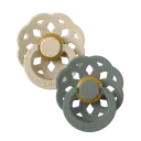 BIBS Boheme Smokk 2-Pack Lateks Str 2 Rund Vanilla/Pine