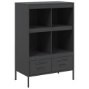  Highboard svart 68x39x101,5 cm kaldvalset stål