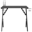vidaXL Spillebord med Y-formede ben svart 90x60x75 cm
