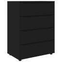  Oppbevaringsskap 2 pcs Svart 80 x 48 x 105 cm Konstruert tre