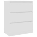 vidaXL Skjenk hvit 60x35x76 cm konstruert tre