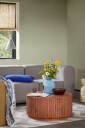Broste Copenhagen Rillo Podie Bord Ø75 - Fiberbetong Terracotta