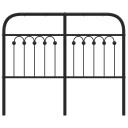  Sengegavl i metall svart 120 cm 8721102645204