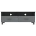 vidaXL TV-benk HAMAR mørkegrå 106x40x40 cm heltre furu