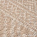 vidaXL Utendørs flatvevd teppe 200x280 cm brun striper