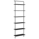  Bokhylle Svart eik 60 x 24 x 203 cm Konstruert tre