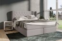 Select No 6 Komplett Sengepakke 210x210 Fast Watergel   Lysegrå/V formede Metallben