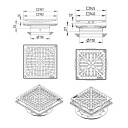 Blucher Square Hygenic pro 197x197mm