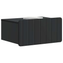  Vegghengt Nattbord 2 pcs Svart 49 x 34,5 x 24 cm Konstruert tre