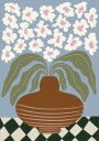 Retro Clay and Flower Plakat Plakat / 21x30cm