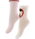 Konges Sløjd Sokker   2 pack   Cherry/Rose   Konges Sløjd   22/24   Sokker Hvit Rosa