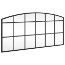 vidaXL Veggspeil svart 80x40 cm buet jern