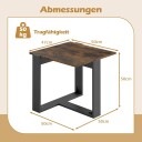 Firkantet sidebord – industriell metallbase plassbesparende design